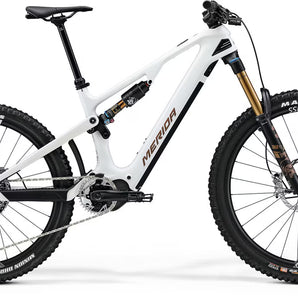 Merida eOne-Sixty 10K Electric Enduro Bike 600Wh Battery Snow White/Bronze Metal